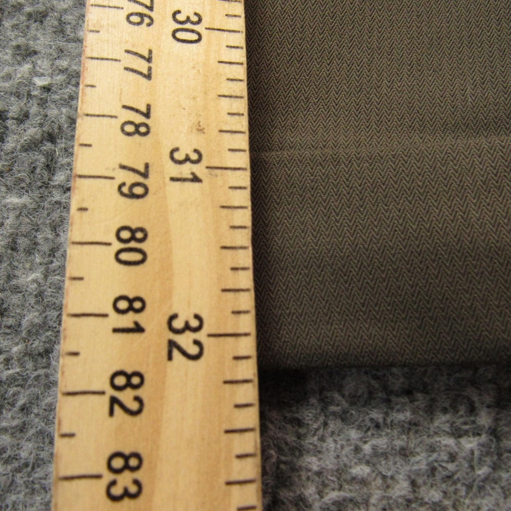 Vintage Dockers Pants Mens 33x32 Brown Stain Defender Dress Slacks Pleated Cuffs - Picture 9 of 12